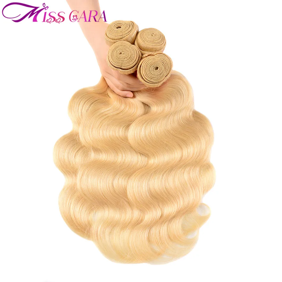 Miss Cara Mlaysian Body Wave Hair 613 Honey Blonde Bundles 1/3/4 Bundles Remy Hair Weaving Human Hair Bundles 10-26 Inches 613#