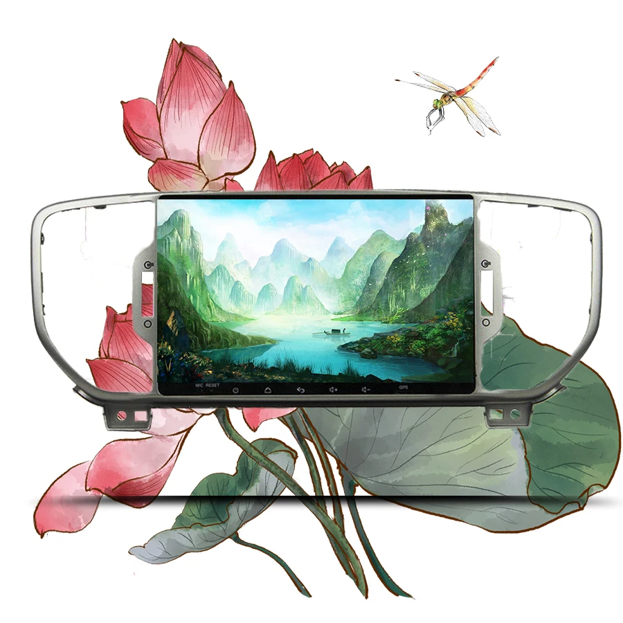 Clearance 9" IPS Android Octa Core car dvd player for KIA sportage 2016 2017 2018 KX5 gps navigation 1 din stereo head unit Android 9.1 2