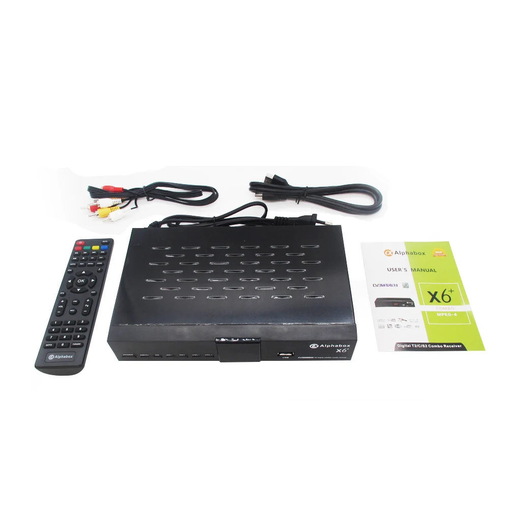 Alphabox X6+ комбинированный DVB-S2/T2/C спутниковый ТВ приемник Поддержка Cccam Newcamd Mgcamd Powervu Ключ ТВ Тернер USB Wifi alphabox x6