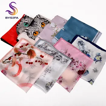 

2016 Quality Silk Small Facecloth Women Square Silk Scarf Hot Sale Spring And Autumn Mulberry Silk Scarf Flower Pattern Scarf
