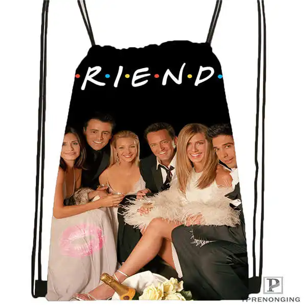 Custom friends Drawstring рюкзак сумка милый рюкзак дети ранец(черная спинка) 31x40 см#2018611-1(7