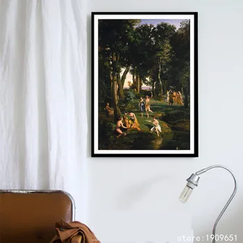 

cotton no frame classical religious figure forest angels canvas printings oil painting printed on cotton art decoration picture