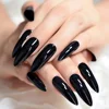 Black Extremely Long Stiletto Nails 24 Full Set of Nails UV Gel Finished Press on Nail Halloween Witch Claw Fancy Dress Nails ► Photo 3/6