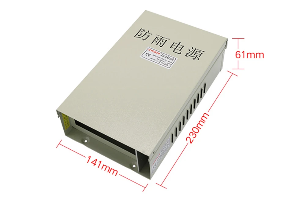 Водонепроницаемый Светодиодный источник питания DC12V 5A/10A/15A/20A/25A Трансформатор водонепроницаемый светильник адаптер питания для наружного применения