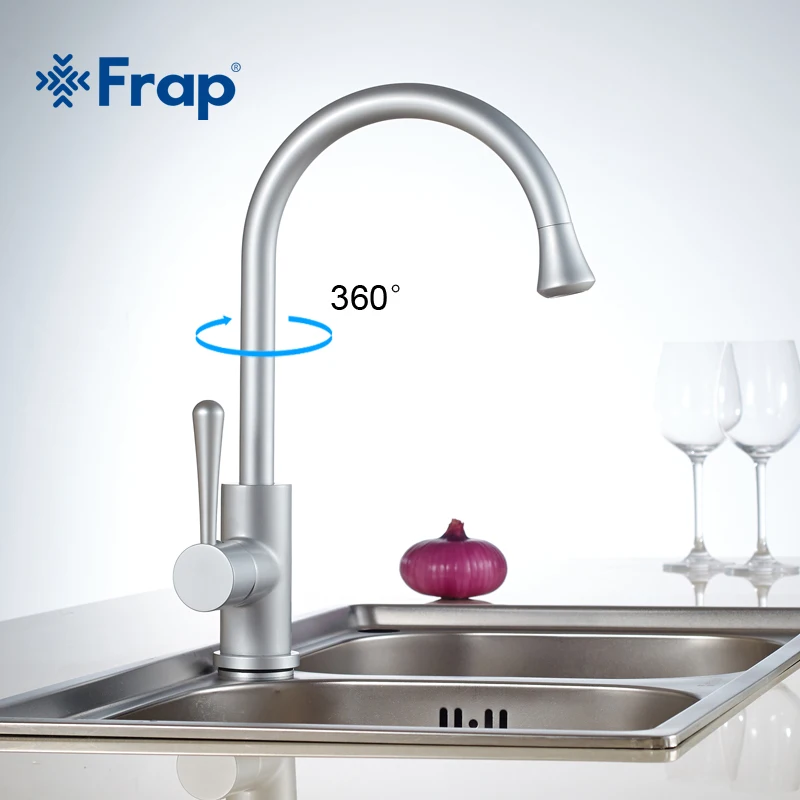 Frap 1 set Faucet Kitchen Chrome Finish Deck Mounted Single Handle Hot Cold Water Toilet Furnitures Kitchen Sink Faucet cocina