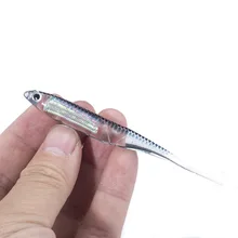 6 unids/lote 2,6g 9cm caníbal cebos artificiales Señuelos de Pesca blando Wobblers cebos blandos para pesca de Shad gusano bajo cebos