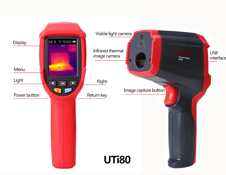 UNI-T UTi220A High-Definition HD Infrared Thermal Imager Camera Floor Heating Detector Temperature Imaging Imager 300000 Pixels