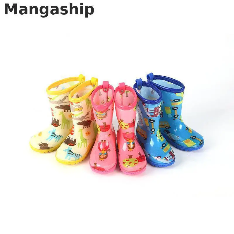 

2019 children's rain boots boy and girl baby student rubber shoe rain boot cartoon personality waterproof kids shoes four season