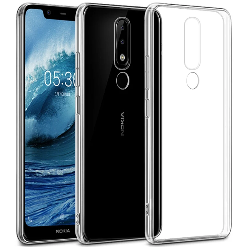 Прозрачный Мягкий Силиконовый ТПУ чехол для телефона Nokia 5,1 Plus X5 5,8" задняя крышка ультра тонкий Fundas Nokia5.1 Plus X5 TA-1109