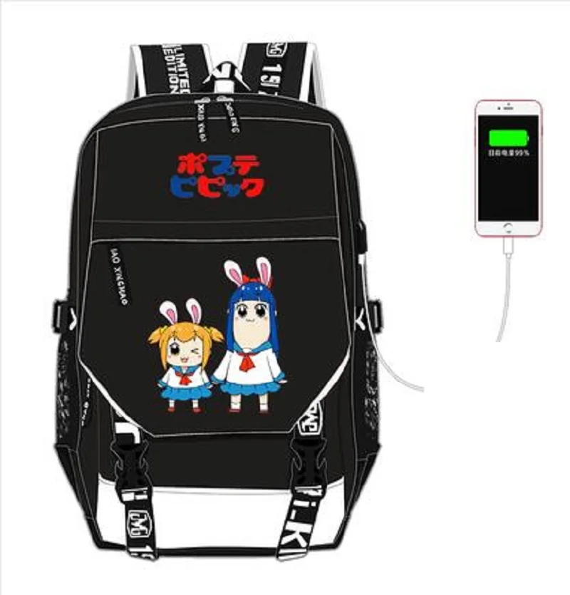 

new hot sale High Q Anime POP TEAM EPIC backpack UNISEX student school bag preppy style usb charge backpack