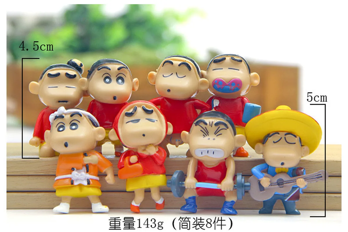 8 шт./лот классический стиль карандаш Shinchan игрушка из аниме для детей украшения