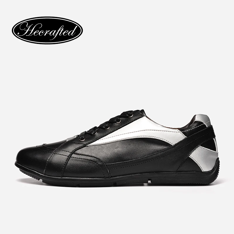 

Genuine Leather Men Shoes 38~47 Hecrafted 2018 Fashion Grain Leather Men Casual Shoes #101