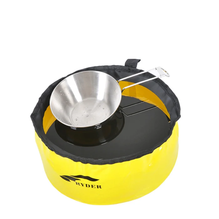 De la luz Ultra-Picnic al aire libre/senderismo/viajar/Camping tazón de acero inoxidable tazón plegable de Camping de utensilios de cocina vajilla SES0015