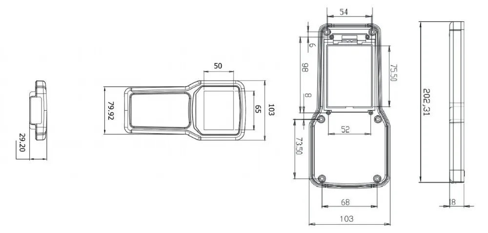 handheld electronic enclosure