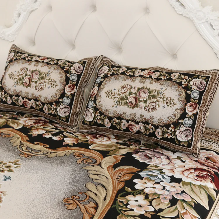 FAMVOTAR шикарный Европейский стиль цветочные покрывала букеты с принтом розы комплект из 3 предметов одеяло Королевский размер 240X260 см Dropshp