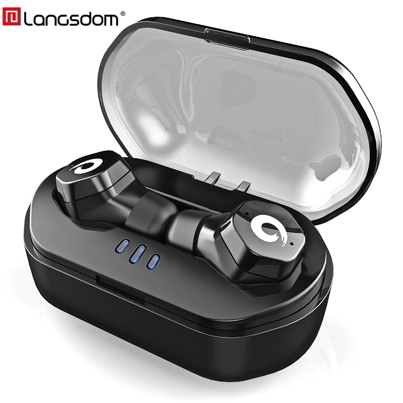 Langsdom IPX7 Bluetooth наушники F8 СПЦ беспроводные спортивные гарнитуры 4.2 стерео