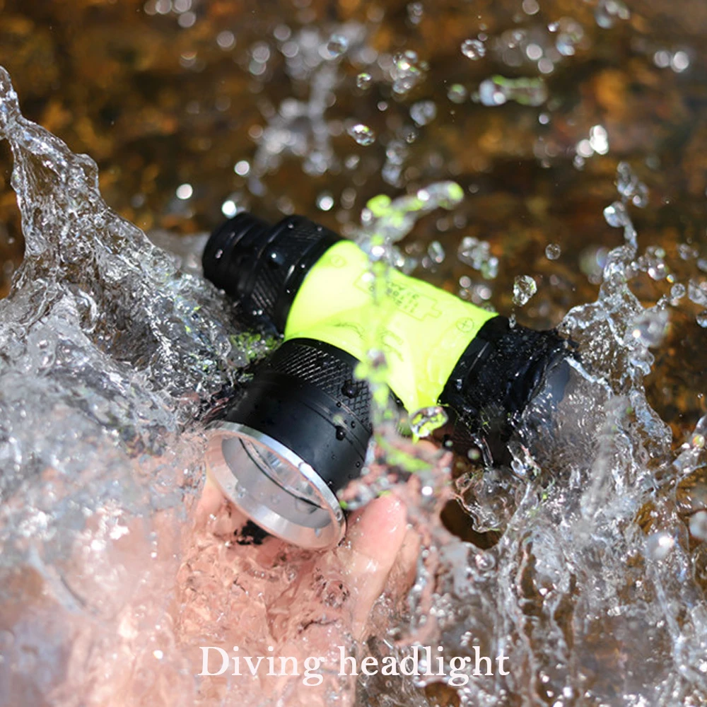 Многофункциональный налобный фонарь для дайвинга светодиодный xml t6 l2 подводный