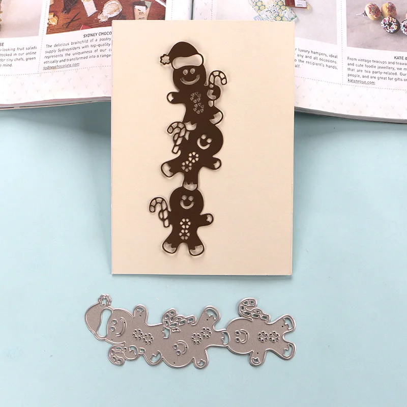 

DUOFEN METAL CUTTING DIES Christmas gingerbread man for DIY papercraft projects Scrapbook Paper Album
