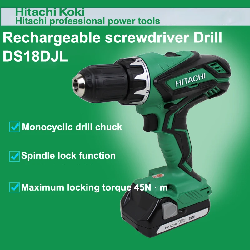 Япония HITACHI DS18DJL зарядка дрель шридер Электрический 18V 5.0AH Lthium Bttery электрическая