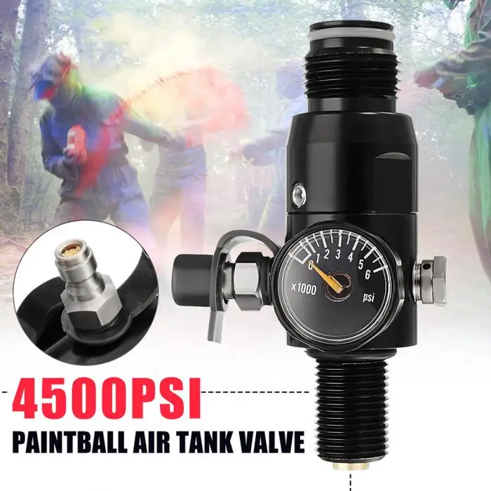 5/8 дюймов 18UNF резьба Пейнтбольный клапан регулятор 4500psi HPA Воздушный бак выход 1800psi C55K продажа