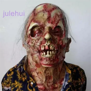 

Halloween Adult Mask Zombie Mask Latex Bloody Scary Extremely Disgusting Full Face Mask Costume Party Cosplay Prop