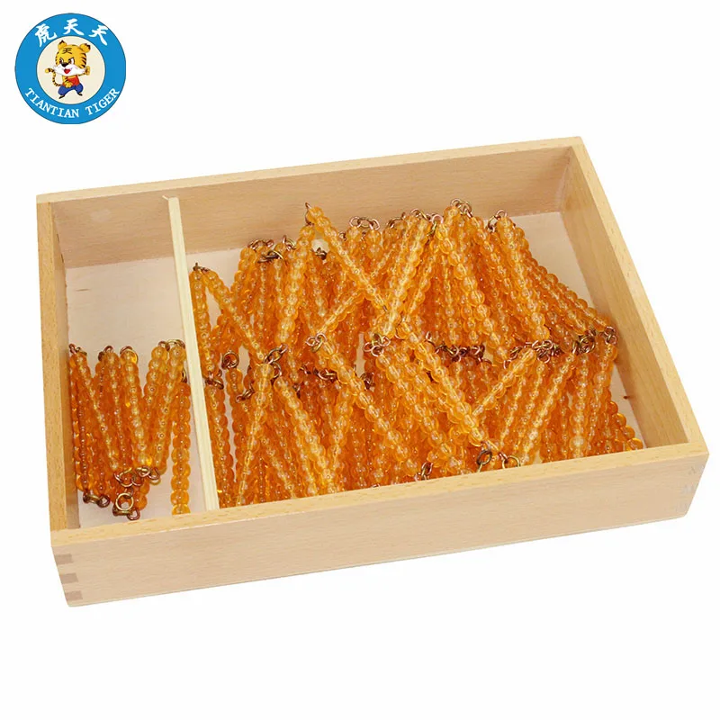  Montessori Baby Mathematics Toys Children Early Education Preschool Training Bead Chains of 100 and