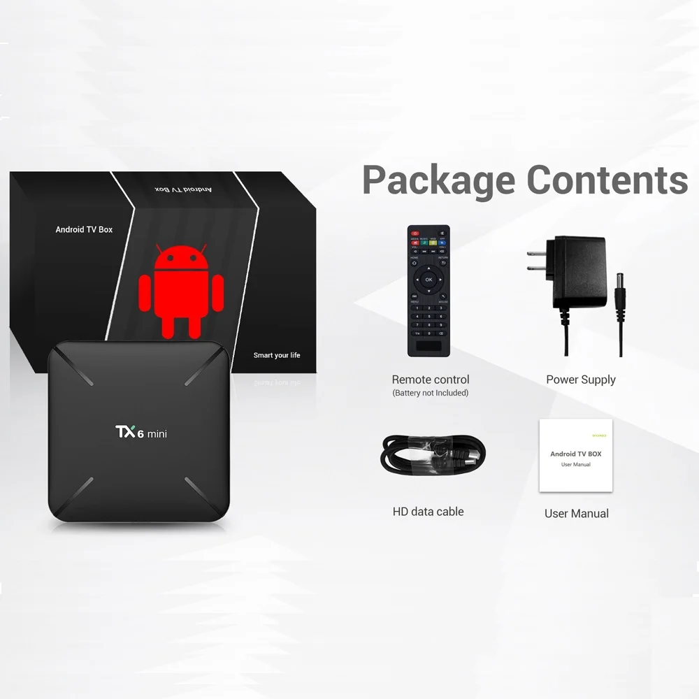 TX6 Мини Смарт ТВ коробка Android 9 0 2 Гб 16 Allwinner H6 четырехъядерный ALICE UX HDR 4K 4G Wifi Google Player