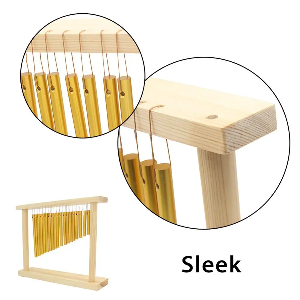 20 Tone aluminum alloy Knocking Bell Solid Wind Chimes with Stick Percussion Instrument Accessories