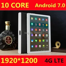 Горячее предложение Планшеты Android 7.0 10 ядро 64 ГБ Встроенная память двойной Камера и dual sim Планшеты PC Поддержка OTG WI-FI GPS 3G 4 г LTE Bluetooth телефон