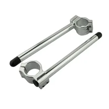 Серебряная вилка для мотоцикла, зажим на 7/" CNC руль, обычный стояк для 33 мм 35 мм 37 мм 39 мм 41 мм 43 мм 45 мм 48 мм 50 мм 51 мм