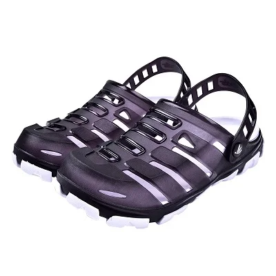 Летние Тапочки мужские дышащие мужские шлепанцы удобные для носки мужские s пляжная обувь AA10013 - Цвет: Черный