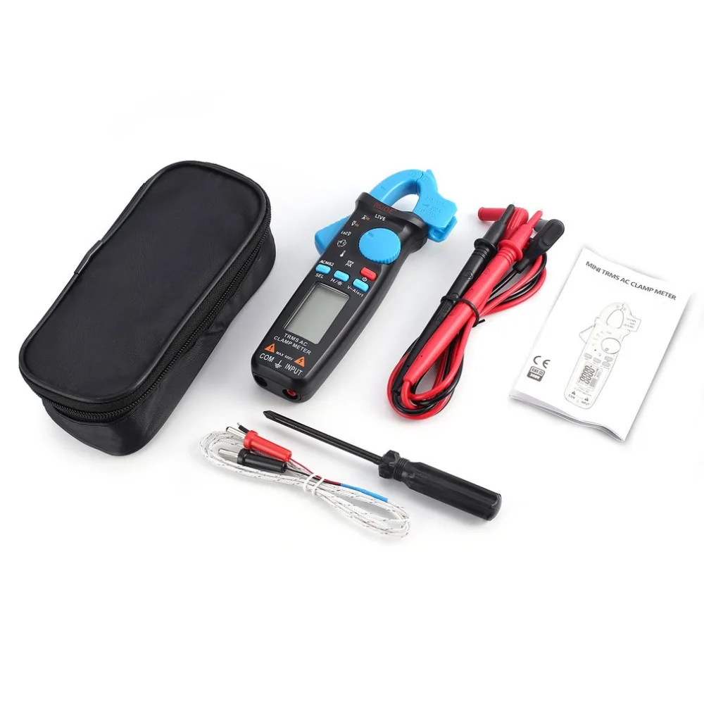 

BSIDE ACM82 Mini Digital Clamp Meter Multimeter True RMS Auto Range AC/DC Volt Amp Ohm Frequency Temperature NCV Tester