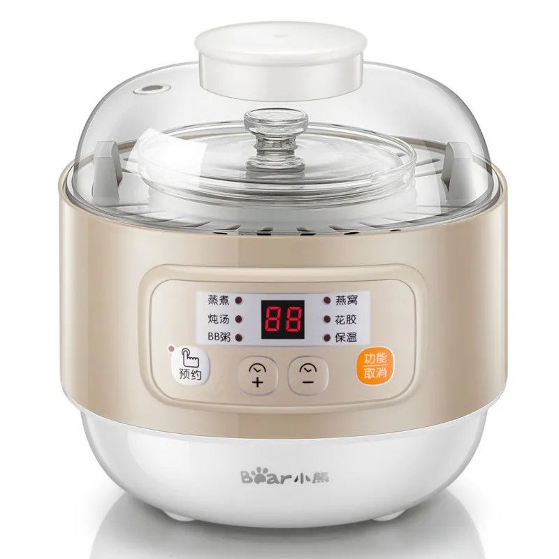 Bear 220V Electric Stew Cooker Ceramic Water Bird Nest Porridge Pot