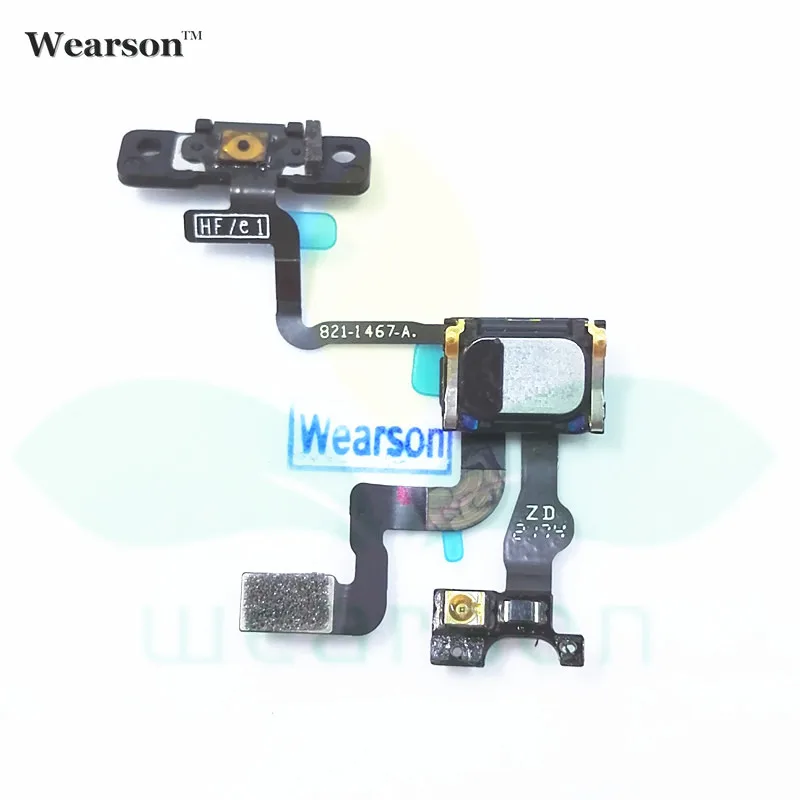 For iPhone 4S Power ON OFF Button Key Flex Cable With Light Sensor 4s Speaker Receiver Free Shipping With Tracking Number