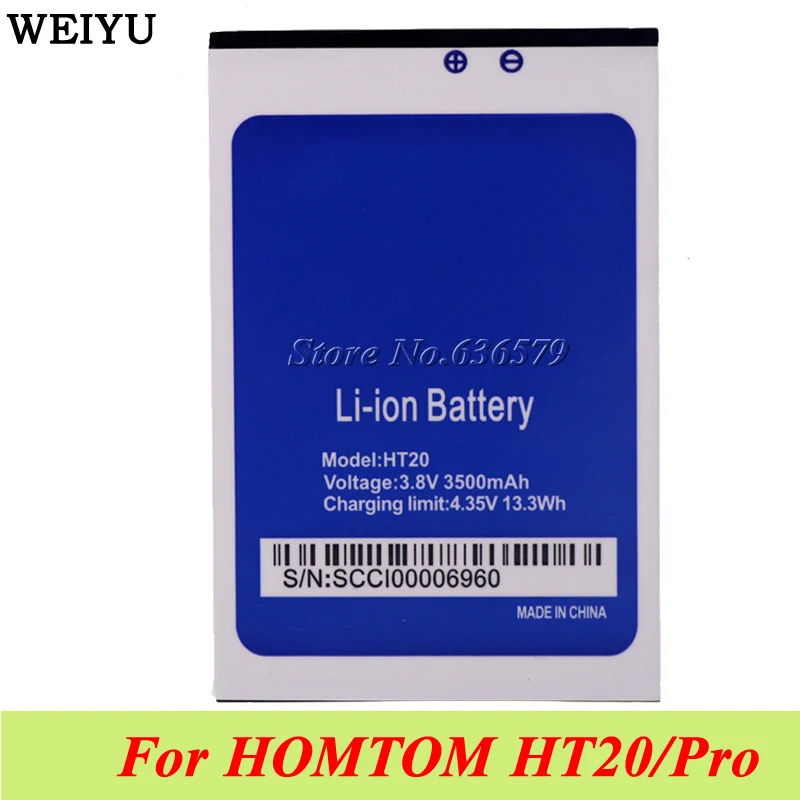 

For HOMTOM HT20 For HOMTOM HT20 Pro Battery Batterie Bateria Accumulator AKKU 3500mAh