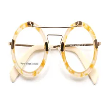 Ретро унисекс круглая оправа ацетат полного обода прогрессивные мульти-фокусные линзы оправа для очков черный для дальнозоркости дальние очки для чтения