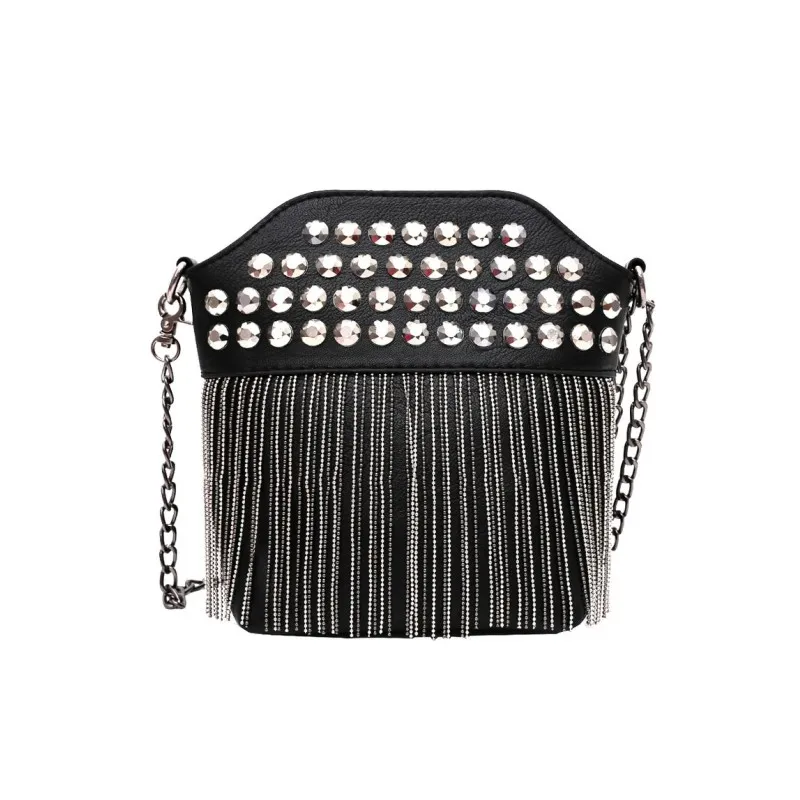 

Rock Style Messenger Bag Sequins and tassel Crossbody Bag For Women Fahion Sexy Vintage Bag Yuong Girls Small Shoulder Bag