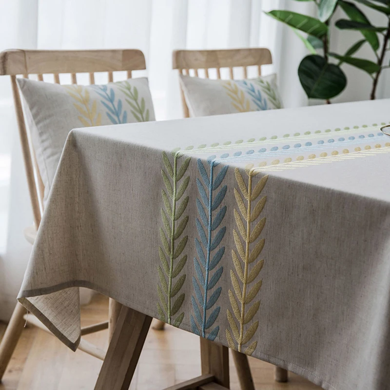 

Simanfei Plaid Decorative Linen Tablecloth Waterproof Oilproof Thick Rectangular Wedding Dining Table Cover Tea Table Cloth