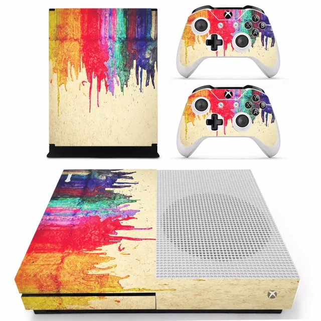 Oil painting Vinly Skin Sticker Decals For XBOX One S Console With Two