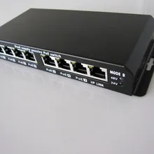 8 Порты и разъёмы неуправляемые 10/100 Мощность over Ethernet PoE коммутатор для 802.3af/24 Вольт устройства с 48v120w Питание: POES-8-7-48v120w