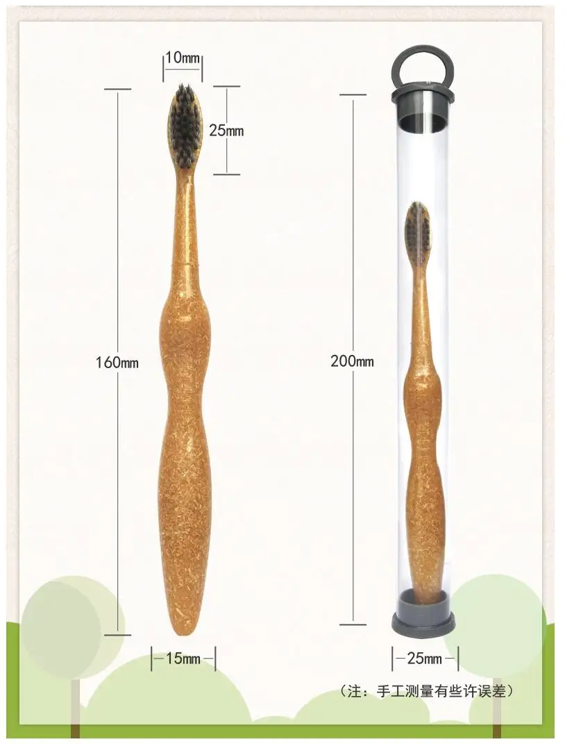 Бамбуковая зубная щетка из древесного угля круглые рукоятки портативный мягкая Щетинная зубная щетка эко-teethbrush уход за полостью рта семейная зубная щетка