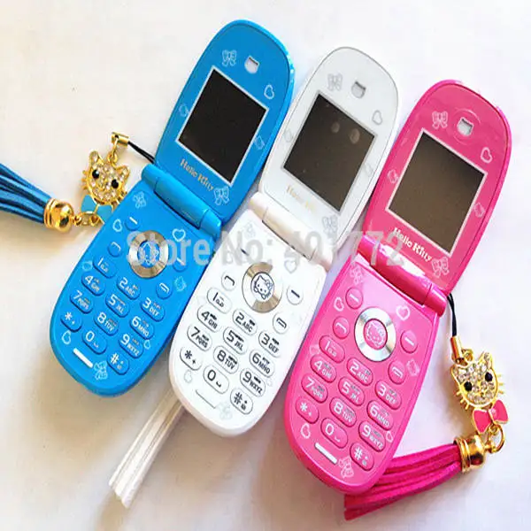 Сотовый телефон hello Kitty W88 2 батареи роскошный музыкальный флэш светильник мини
