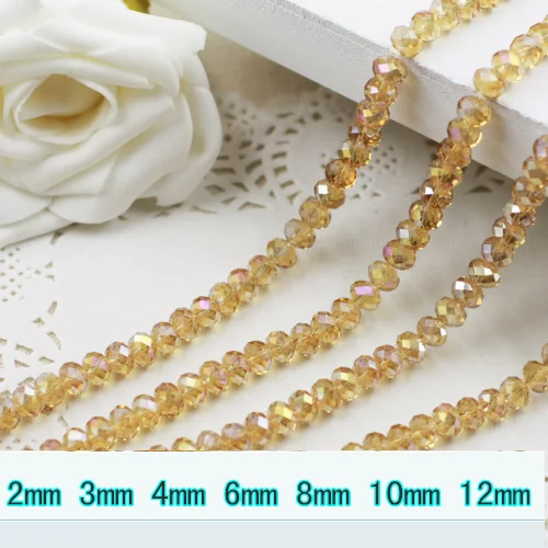 

5040 AAA Top Quality Gold Shadow AB Color Loose Crystal Glass Rondelle beads.2mm 3mm 4mm,6mm,8mm 10mm,12mm Free Shipping!