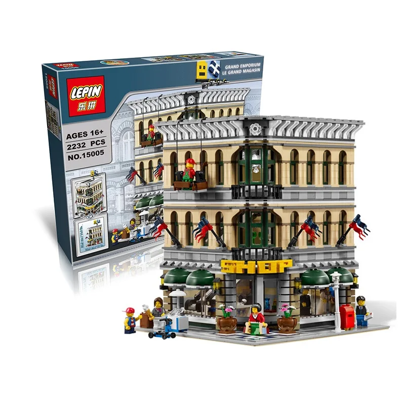 

2017 New 30004 LEPIN 15005 2182Pcs Creator Grand Emporium Model Building Kits Blocks Bricks Compatible Children Toys