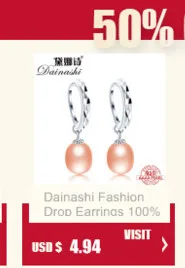 Dainashi new arrival 925 silver freshwater natural real pearls ear rings fine jewelry for women gifts