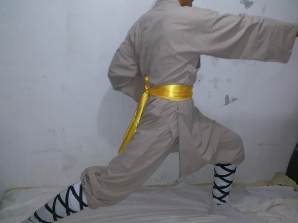 Унисекс черная/синяя льняная/хлопковая Shaolin костюм монахи униформа для боевых