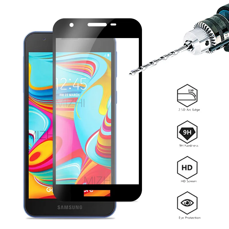 

full cover Safety Glass for Samsung Galaxy A2 Core tempered glas on the for Galaxy A2 Core A2Core 5.0inch screen protector film