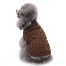 Новые горячие домашних животных одежда Европа и США чистый цвет собака свитер Одежда с принтом в виде собак осенние и зимние модели