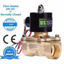 " Латунь Электромагнитный клапан, 24 В AC, G, нормально закрытый