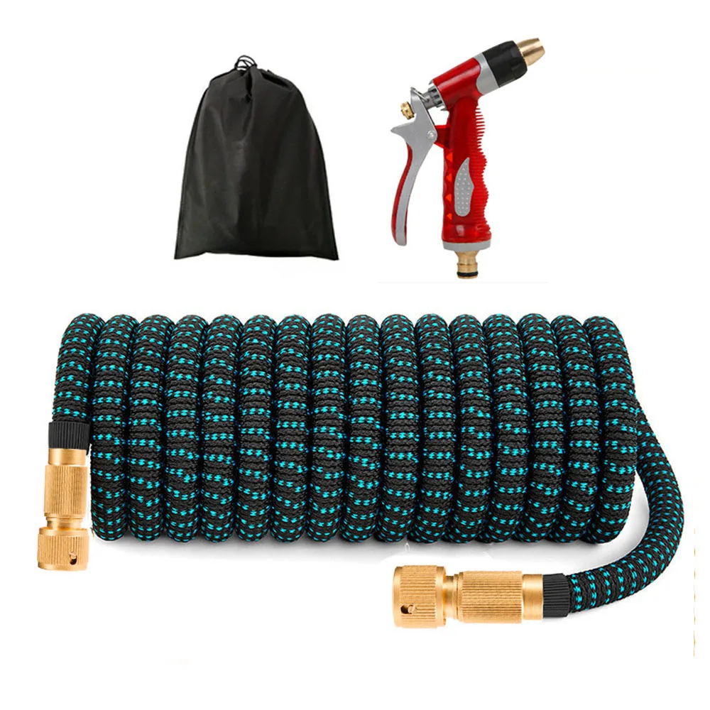 

Garden Water Hose 25-100FT Telescopic Flexible Magic Hose With Spray Gun Natural Latex Inner Tube Car Wash Pipe Plastic Hoses